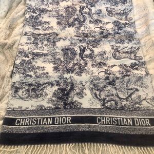 Christian Dior Toile De Jouy Throw Blanket